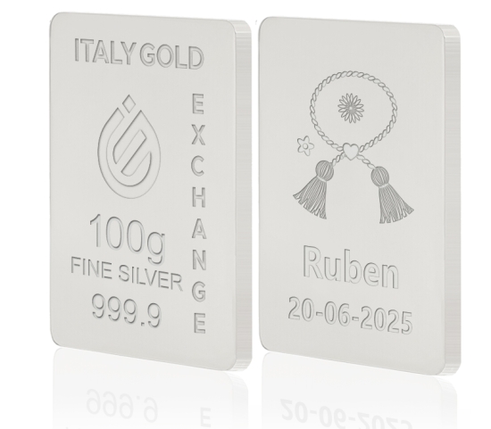 Lingote de Plata Pura 100 gr. Amuleto de la suerte Mărțișor IGE GOLD
