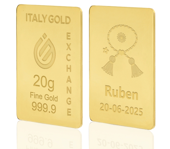 Lingotto Oro 24Kt da 20 gr. Mărțișor portafortuna  IGE GOLD