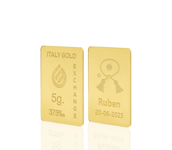 Lingou de Aur Mărțișor amulet norocos 9 K de 5 g. IGE GOLD