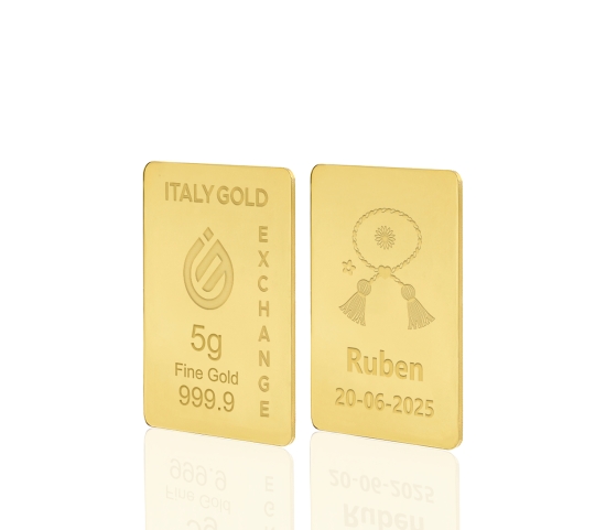 Lingot Or 24 ct de 5 g. Mărțișor porte-bonheur  IGE GOLD
