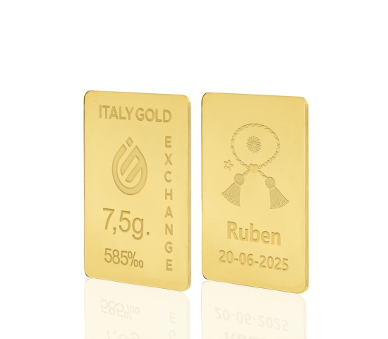 Lingot Or cadeau 14 ct de 7,5 g Mărțișor porte-bonheur  IGE GOLD