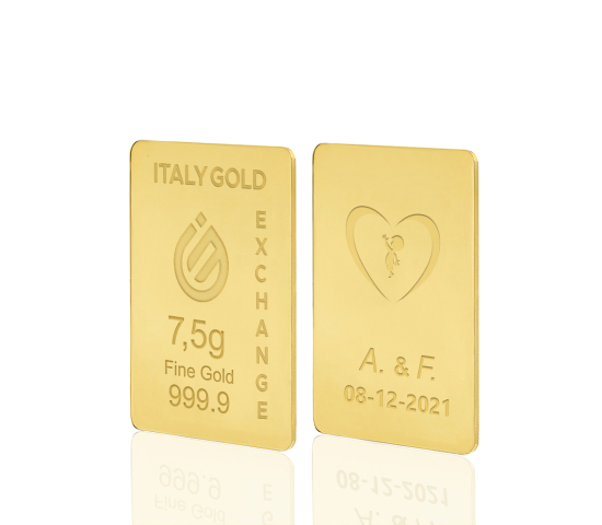 Gold ingot Wedding gift - 24Kt - 7,5gr IGE GOLD
