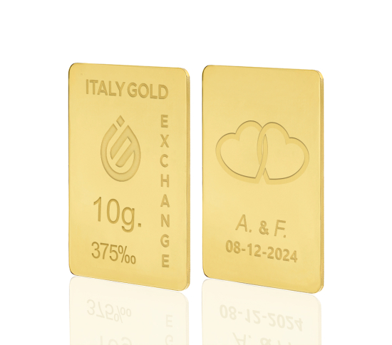 Lingou  de Aur cadou pentru Căsătorie 9K de 10 g.  IGE GOLD
