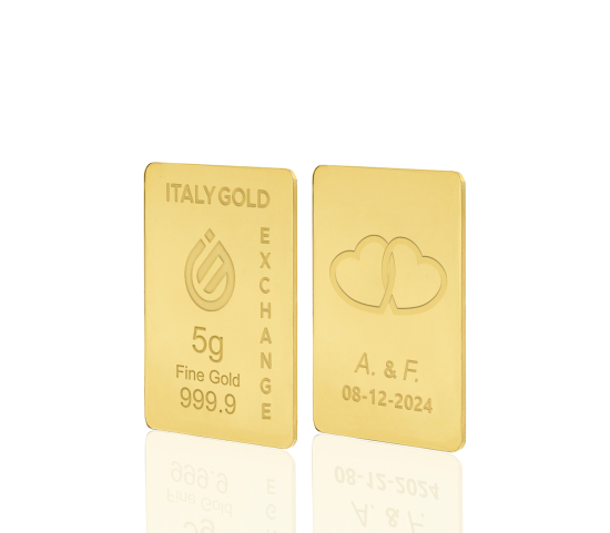 Lingote de Oro de regalo para Boda 24 Kt de 5 g. IGE GOLD
