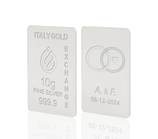 Silver ingot 10gr - wedding gift IGE GOLD