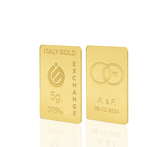 Lingou de Aur cadou  pentru Căsătorie 9K de 5g. IGE GOLD
