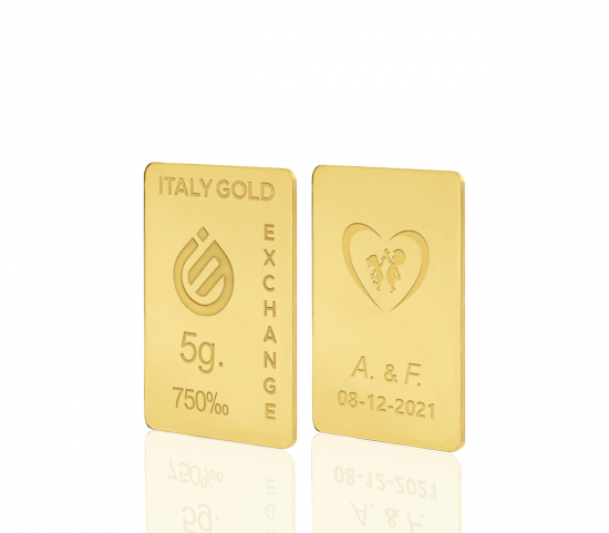 Sztabka Złota w prezencie na Ślub 18Kt 5gr IGE GOLD