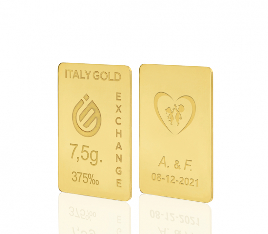 Sztabka Złota w prezencie na Ślub  9Kt 7,5gr IGE GOLD