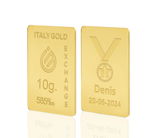 Lingotto Oro medaglia vincitore 14 Kt da 10 gr. IGE GOLD