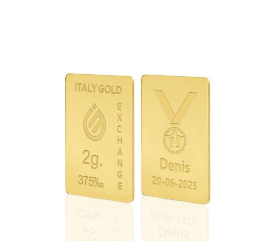 Lingote de oro deporte 9 Kt de 2 g. IGE GOLD