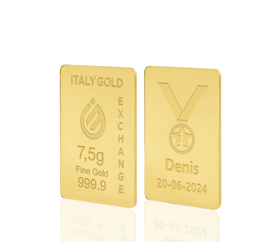Sztabka złota medal zwycięzcy 24Kt 7,5gr IGE GOLD