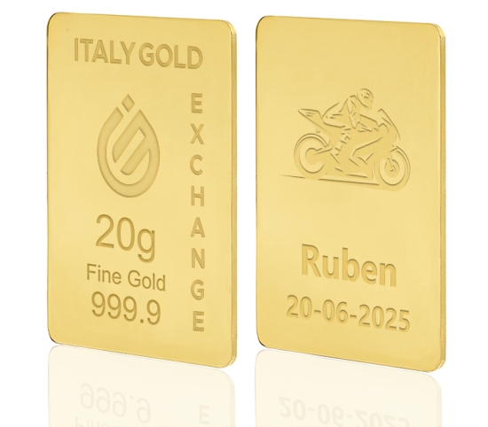 Lingotto Oro 24Kt da 20 gr. sport moto IGE GOLD