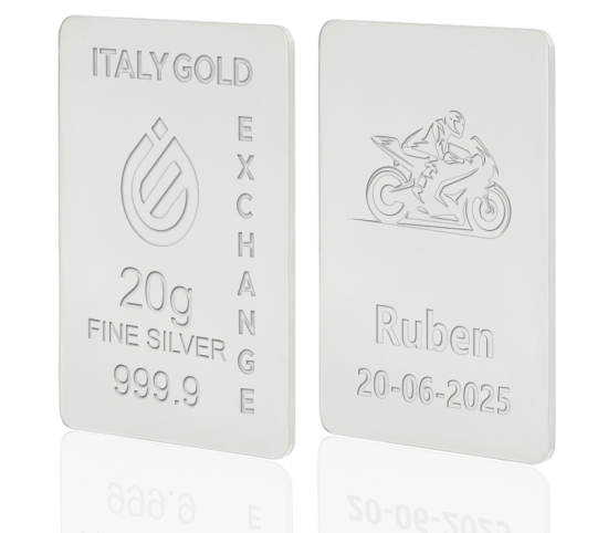 Lingot Argent Pur 20 g. sport moto IGE GOLD