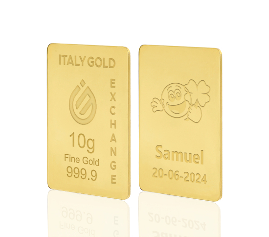 Lingotto Oro 24Kt da 10 gr. per Nascita  IGE GOLD