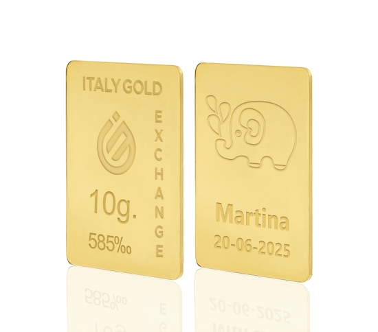 Sztabka Złota w prezencie na Narodziny  14Kt 10gr IGE GOLD