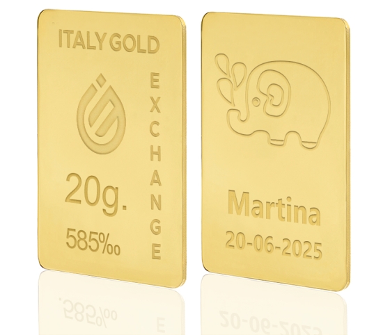 Lingot Or cadeau pour Naissance 14 ct de 20 g.  IGE GOLD