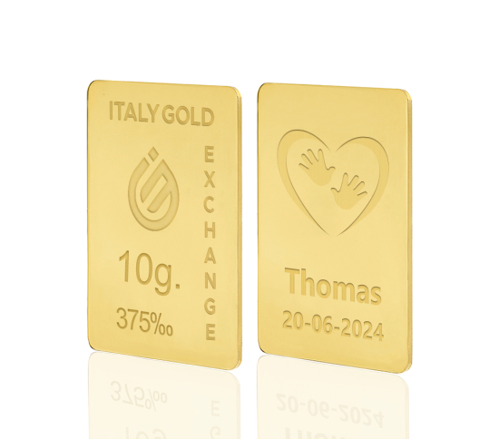 9 Karat Geburtsgeschenk Goldbarren aus 10 g9 Karat Geburtsgeschenk Goldbarren aus 10 g IGE GOLD