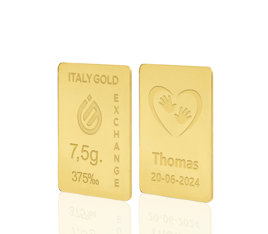 Lingotto Oro regalo 9Kt da 7,5 gr. per Nascita  IGE GOLD