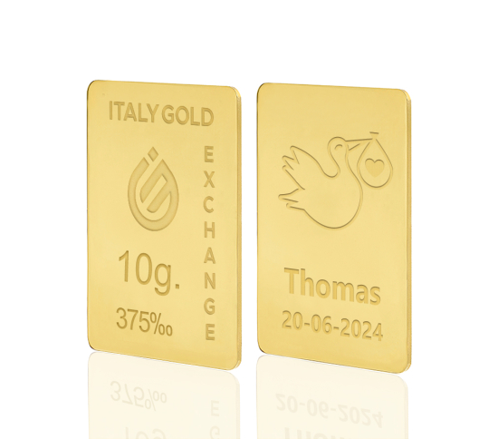 9 Karat Geburtsgeschenk Goldbarren aus 10 g IGE GOLD