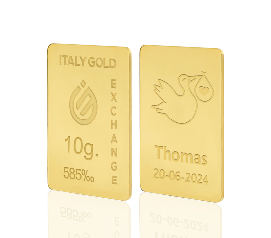14 Karat Geburtsgeschenk Goldbarren aus 10 g IGE GOLD