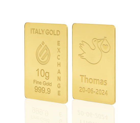 24 Karat Geburtsgeschenk Goldbarren aus 10 g IGE GOLD