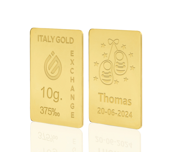 9 Karat Geburtsgeschenk Goldbarren aus 10 g IGE GOLD