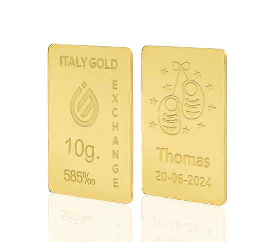 14 Karat Geburtsgeschenk Goldbarren aus 10 g IGE GOLD