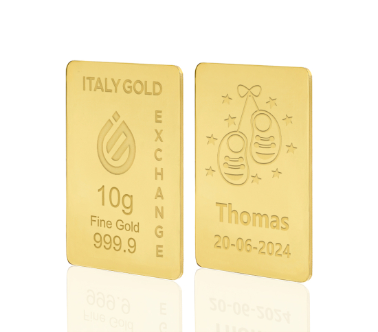 24 Karat Geburtsgeschenk Goldbarren aus 10 g IGE GOLD