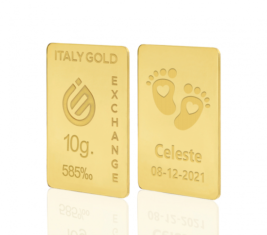 14 Karat Geburtsgeschenk Goldbarren aus 10 g IGE GOLD