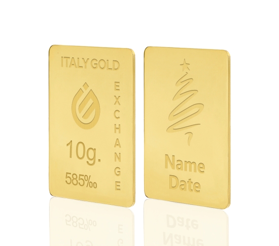 Lingou de Aur cadou pentru Crăciun 14 K de 10 g.  IGE GOLD