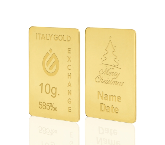 Lingou de Aur cadou pentru Crăciun 14 K de 10 g.  IGE GOLD
