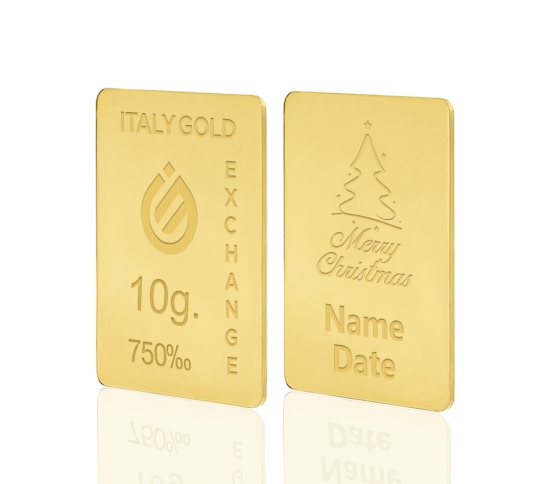 Lingou de Aur cadou pentru Crăciun 18 K de 10 g. IGE GOLD