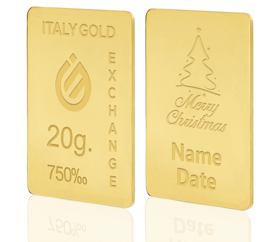 Lingou de Aur cadou pentru Crăciun 18 K de 20 g. IGE GOLD