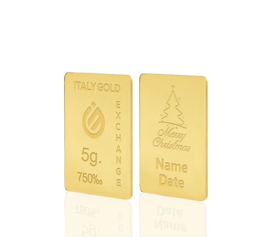 Lingou de Aur cadou pentru Crăciun 18 K de 5 g.  IGE GOLD