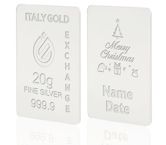 Lingotto Argento Puro regalo Natale 20 gr. IGE GOLD