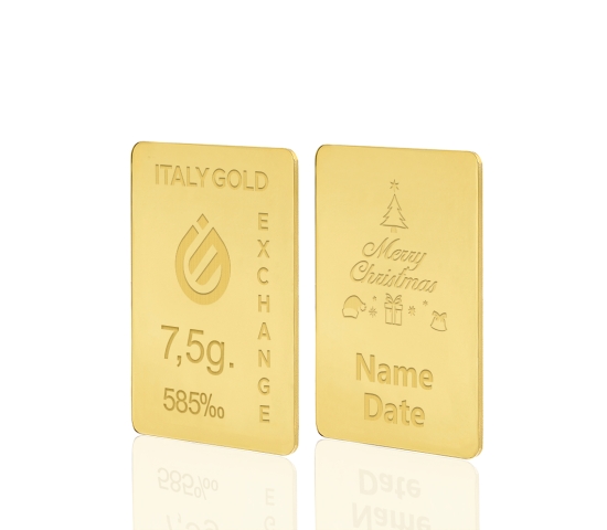 Lingou de Aur cadou Crăciun 14Kt da 7,5 gr.  IGE GOLD