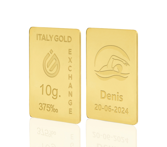 Sztabka Złota sport pływanie 9kt 10gr IGE GOLD