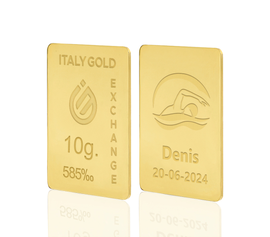 Lingot Or sport natation 14 ct de 10 g.  IGE GOLD