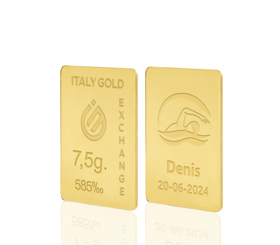 14 Karat Sportschwimmen Goldbarren aus 7,5 g  IGE GOLD