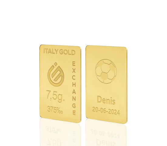 Gold ingot gift sport soccer - 9Kt - 7,5gr IGE GOLD