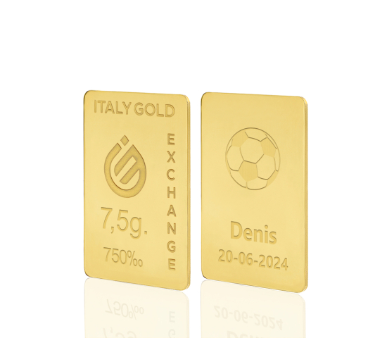 Sztabka złota sport  piłka nożna 18kt 7,5gr IGE GOLD