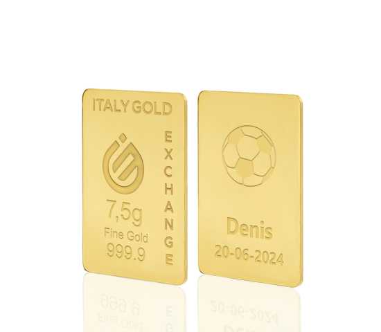 Sztabka złota sport  piłka nożna 24kt 7,5gr IGE GOLD