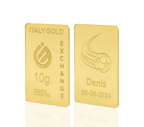 Sztabka złota sport  piłka nożna 14kt 10gr IGE GOLD