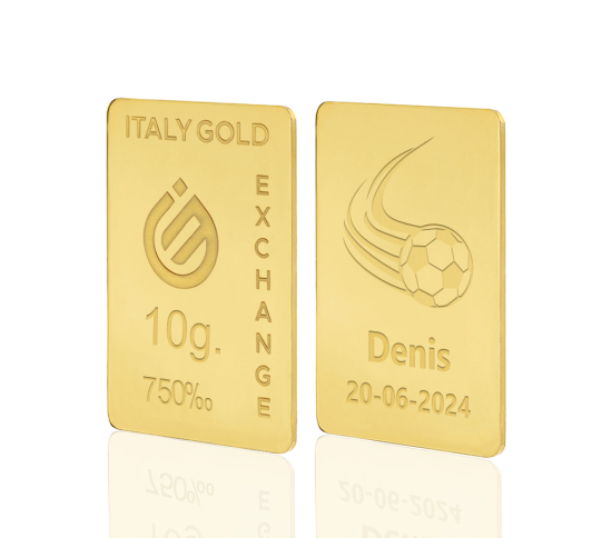 Sztabka złota sport  piłka nożna 18kt 10gr IGE GOLD