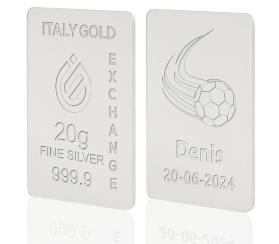 Lingotto Argento Puro 20 gr.  sport calcio IGE GOLD