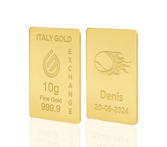 Lingou de Aur sport tenis 24 K de 10 g. IGE GOLD