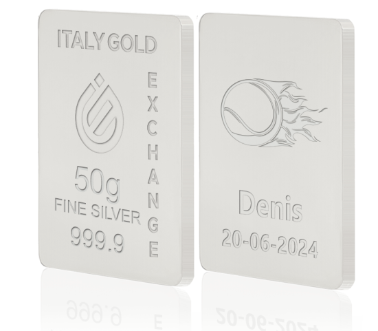 Lingou de Argint Pur sport tenis 50 g. IGE GOLD
