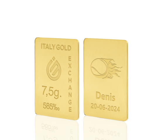 Lingotto Oro 14Kt da 7,5 gr.  sport tennis IGE GOLD
