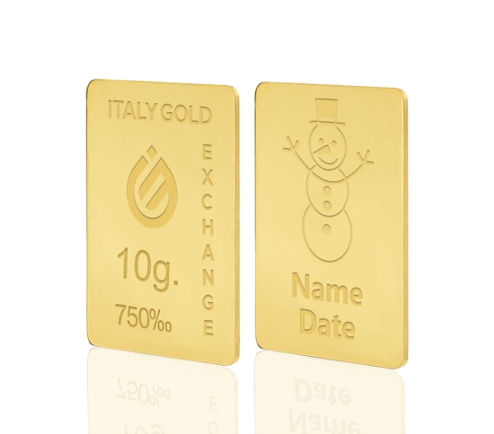 Lingou de Aur cadou pentru Crăciun 18 K de 10 g. IGE GOLD