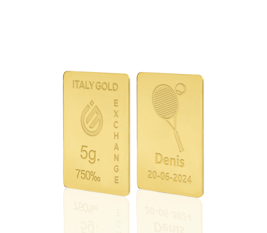 Lingotto Oro sport tennis 18 Kt da 5 gr. IGE GOLD